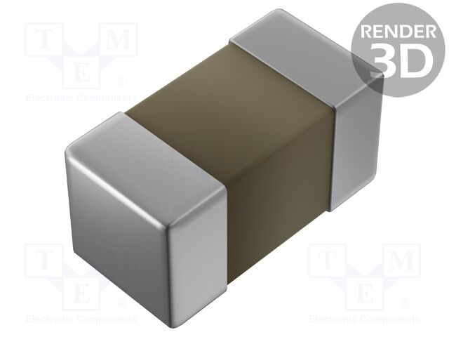 Capacitor: ceramic; MLCC; 100nF; 50V; X7R; ±20%; SMD; 0805