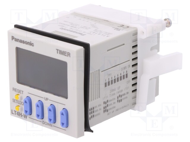 Timer; Range: 0,01s÷9999h; SPDT; 100÷240VAC; on panel; 45x45mm