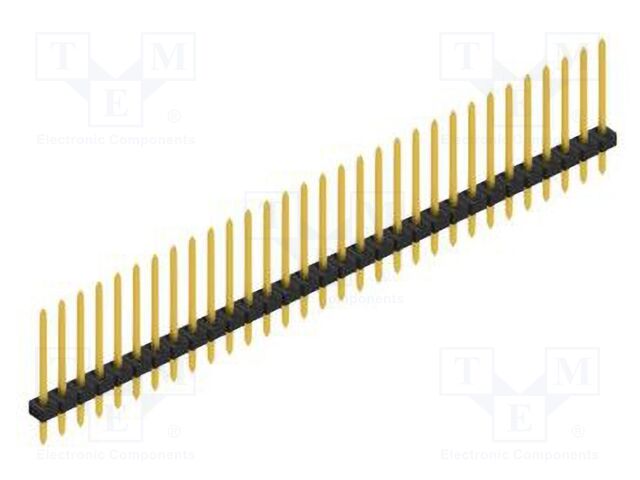Connector: pin strips; pin header; male; PIN: 31; 2mm; THT; 1x31