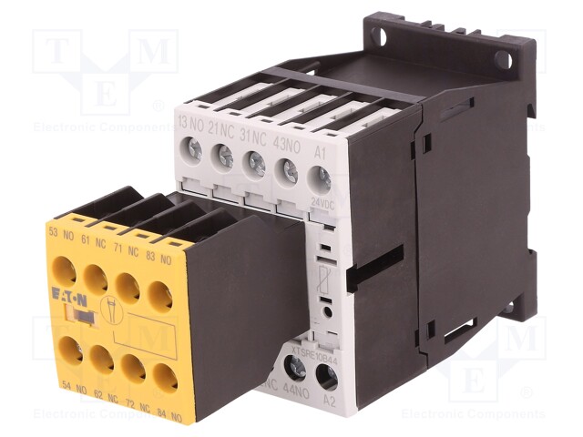 Contactor: 3-pole; NO x3; Auxiliary contacts: NC x4,NO x4; 24VDC