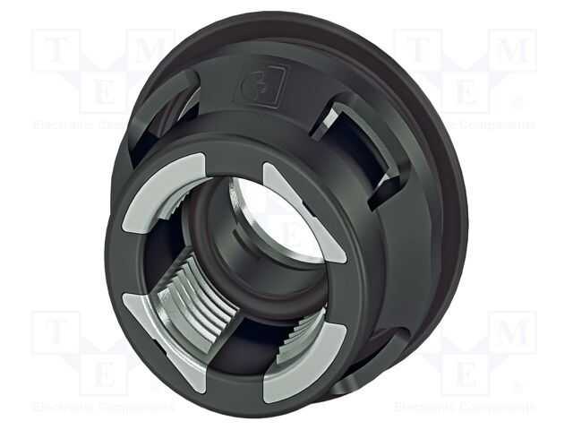 Enclosure for connectors: M12; Locking: threaded joint