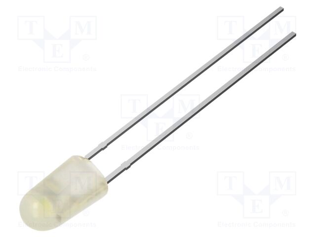 LED; white cold; oval; 3.9x3.1mm; 3000mcd; Front: convex; 2.9VDC
