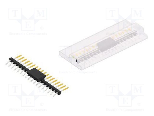 Connector: pin strips; pin header; male; PIN: 18; 2mm; SMT; 1x18