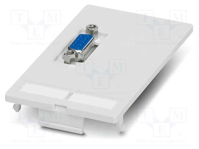 Front plate with contact inserts, plastic, 1x D-SUB 9 (socke