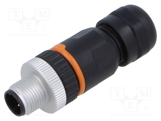Connector: M12; plug; PIN: 4; male; A code-DeviceNet / CANopen