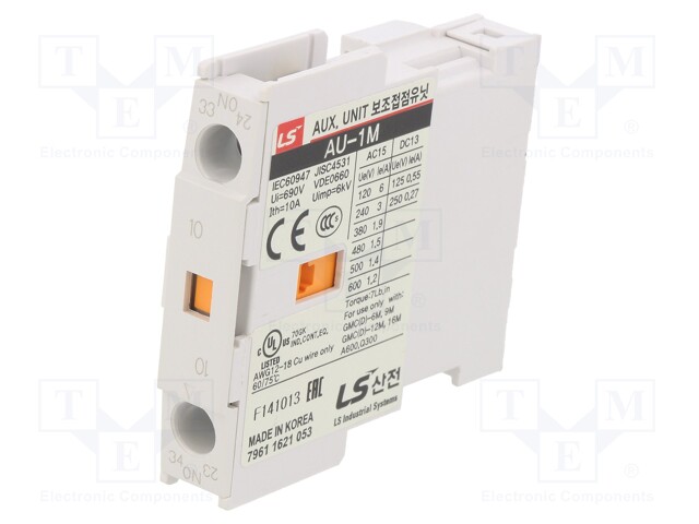 Auxiliary contacts; Series: METAMEC; Leads: screw terminals; IP20