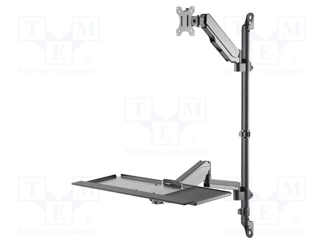 Holder; for wall mounting; 8kg; 17÷32"; black; Dim: 700x530x940mm