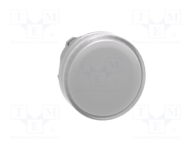 Indicator Lens, White, Round, 22 mm, Pilot Light Head