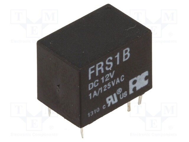 Relay: electromagnetic; SPDT; Ucoil: 12VDC; 1A/125VAC; 1A/30VDC