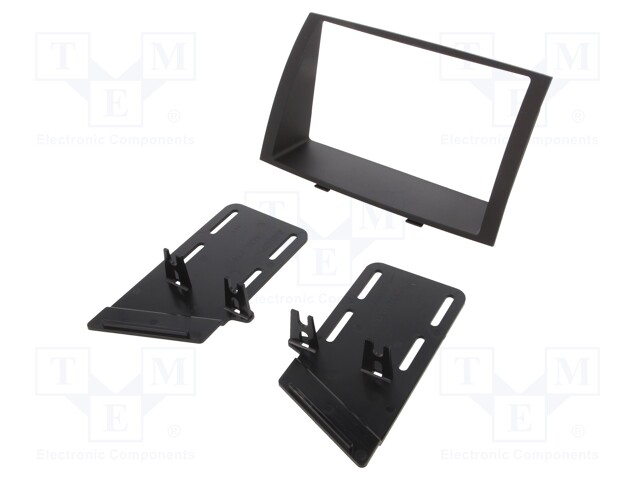 Radio mounting frame; Kia; 2 DIN; matt black