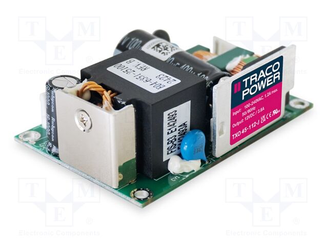 Power supply: switching; open; 45W; 90÷264VAC; OUT: 1; Uout: 24VDC