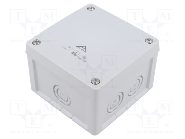 Enclosure: junction box; IP66,IP67,IP69; grey; Cover colour: grey