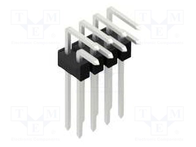 Connector: pin strips; pin header; male; PIN: 8; 2.54mm; THT; 2x4