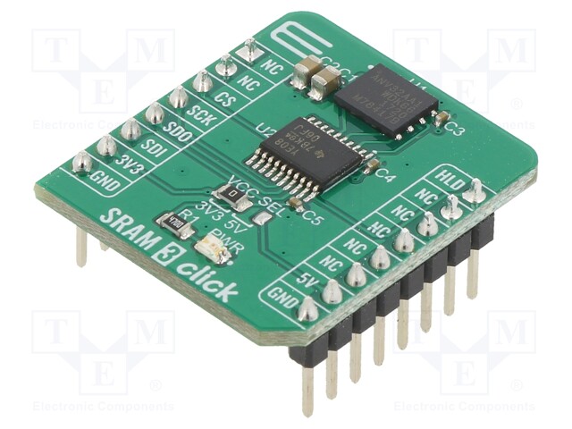 Click board; SRAM memory; SPI; ANV32AA1WDK66; 3.3/5VDC