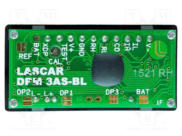 Panel; LCD 3,5 digit 11mm,with a backlit; VDC: 0÷200mV