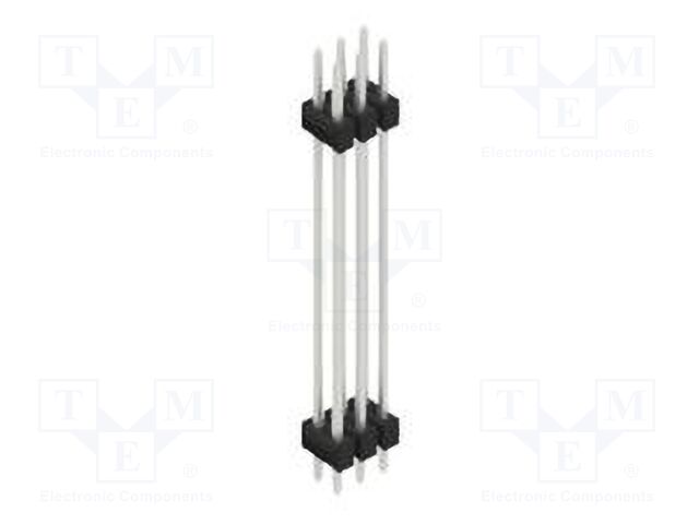 Connector: pin strips; pin header; male; PIN: 6; 2.54mm; THT; 2x3
