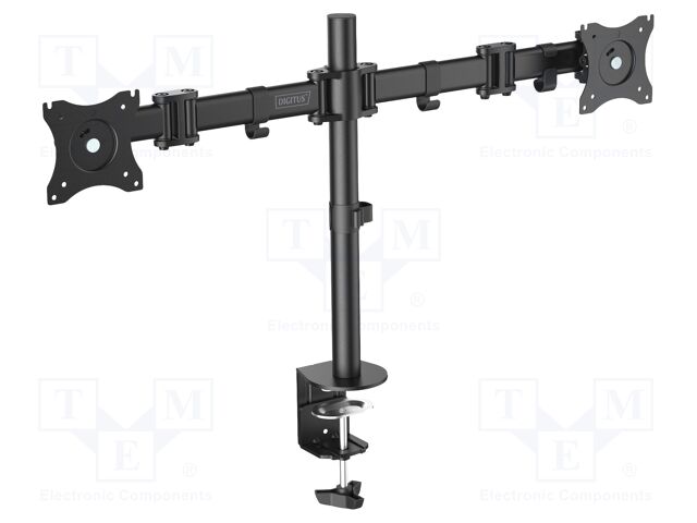Holder; table edge; 16kg; 27"; black; Arm len: 363mm; monitor x2