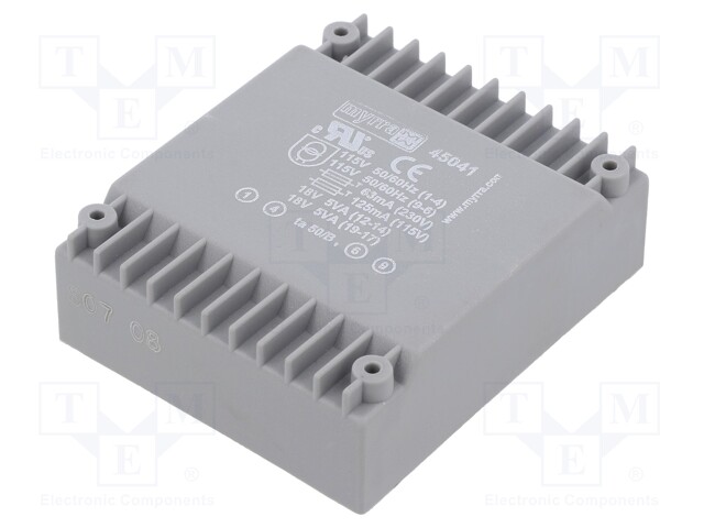 Transformer: encapsulated; 10VA; 115/230VAC; 18V; 18V; 277mA; 277mA