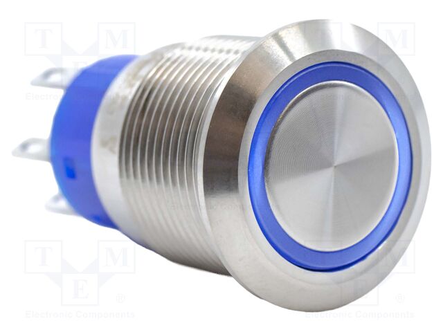 Switch: vandal resistant; SPDT; 3A/250VAC; IP67; ON-ON; blue; 3V