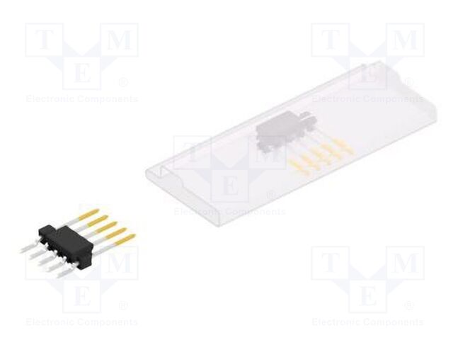 Connector: pin strips; pin header; male; PIN: 5; 2.54mm; SMT; 1x5