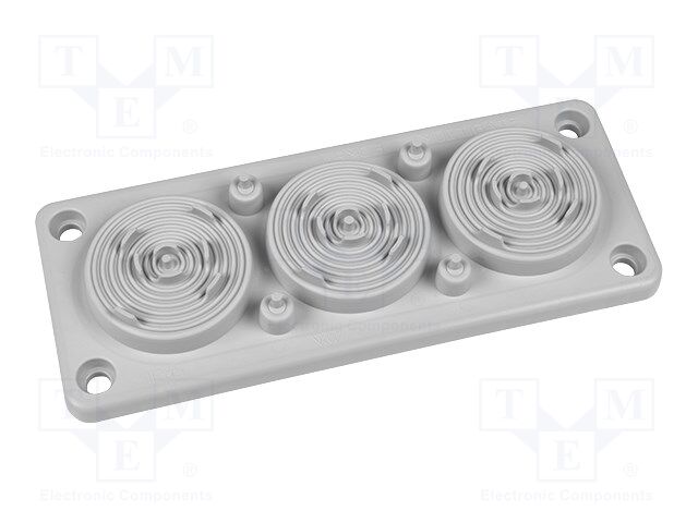 Multigate grommet; grey; Holes no: 7; -40÷90°C; UL94V-0; IP65; RMC