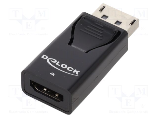 Adapter; DisplayPort plug,HDMI socket; black