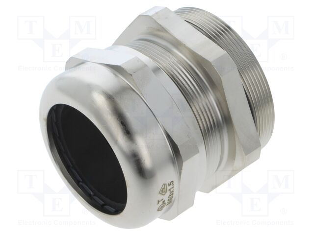 Cable gland; M63; 1.5; IP68; brass; Body plating: nickel