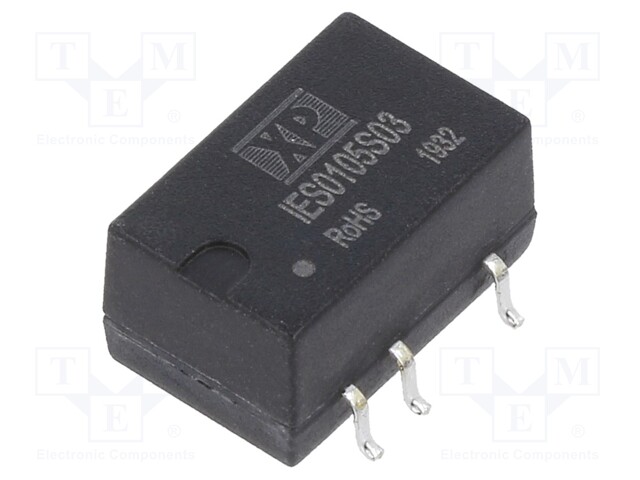 Isolated Board Mount DC/DC Converter, ITE, 1 Output, 1 W, 3.3 V, 303 mA