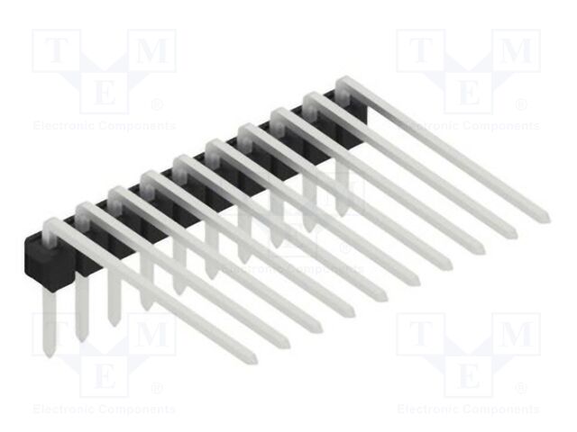 Connector: pin strips; pin header; male; PIN: 10; 2.54mm; THT; 1x10