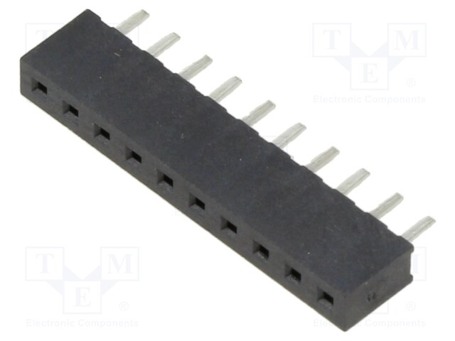 PCB Receptacle, Board-to-Board, 2 mm, 1 Rows, 10 Contacts, Through Hole Mount, M22 Series