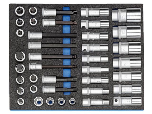 Wrench-set; socket spanner,Torx®; 1/2"; 40pcs.