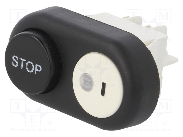 Switch: push-button; Pos: 2; SPST; 16A/250VAC; OFF-ON; 22x30mm