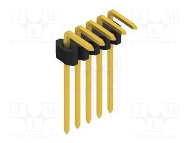 Connector: pin strips; pin header; male; PIN: 5; 1.27mm; THT; 1x5
