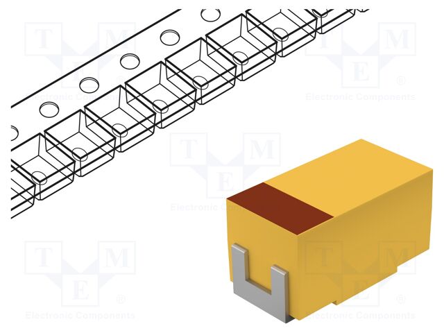 Surface Mount Tantalum Capacitor, 1 µF, 50 V, 1206 [3216 Metric], T491 Series, ± 10%, -55 °C
