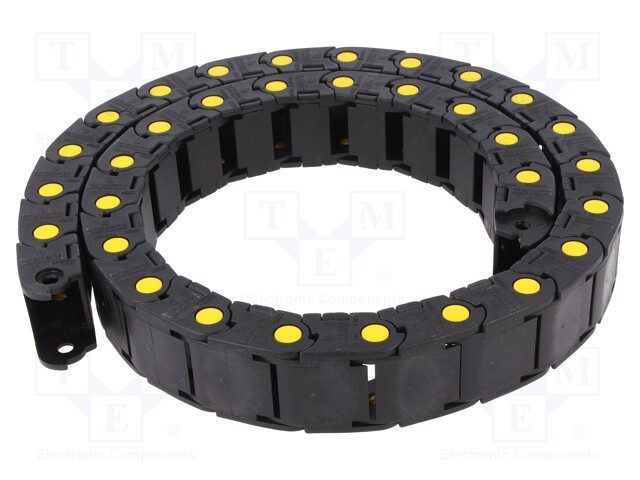 Cable chain; Series: Medium; Bend.rad: 80mm; L: 990mm; Colour: black