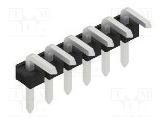 Connector: pin strips; pin header; male; PIN: 6; 2.54mm; THT; 1x6