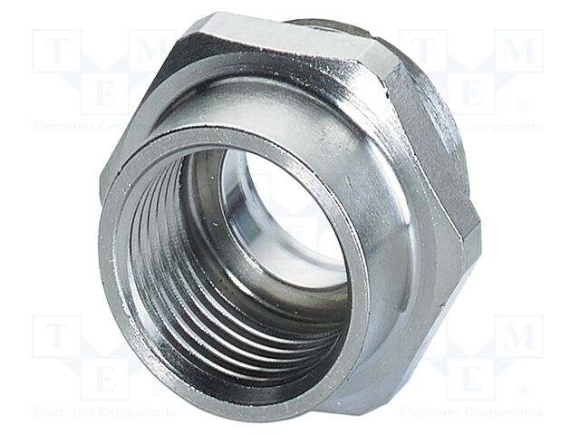 For panel mounting,rear side nut; threaded joint; Gasket: FKM