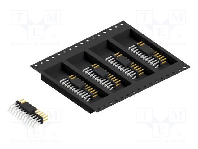 Connector: pin strips; pin header; male; PIN: 22; 2mm; SMT; 2x11