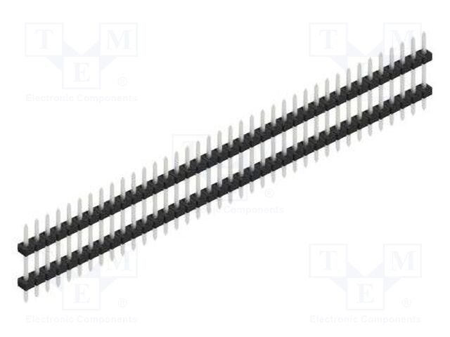 Connector: pin strips; pin header; male; PIN: 38; 2mm; THT; 1x38