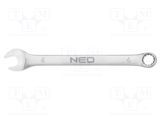 Wrench; combination spanner; 6mm; Chrom-vanadium steel; L: 100mm