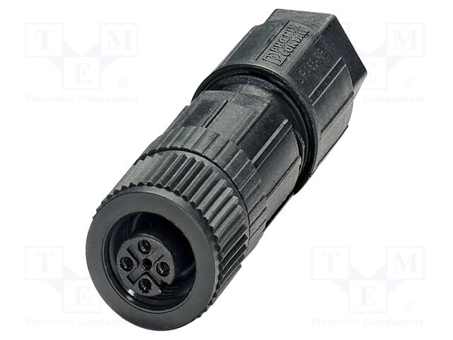 Connector: M12; plug; PIN: 5; 48V; straight; IP65; push-lock; A code