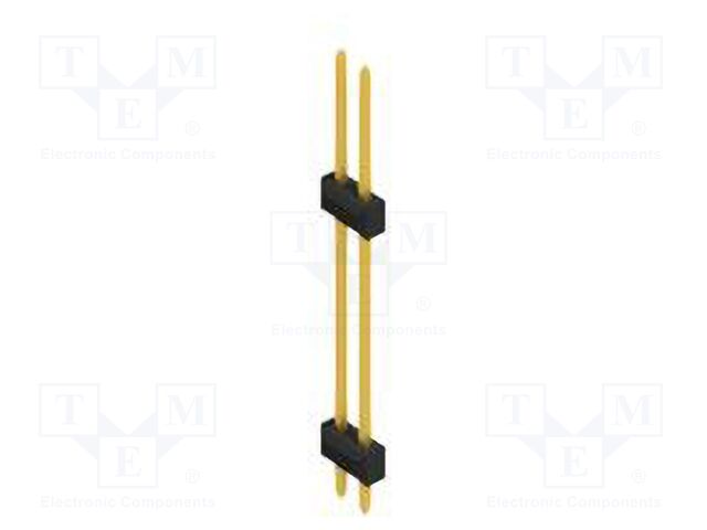 Connector: pin strips; pin header; male; PIN: 2; 2.54mm; THT; 2x1