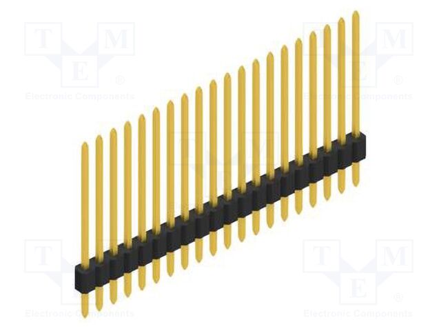 Connector: pin strips; pin header; male; PIN: 20; 1.27mm; THT; 1x20