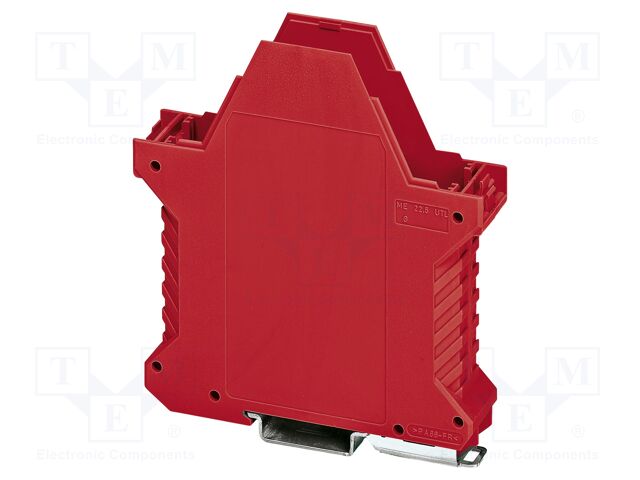 Enclosure base; red; UL94V-0; ME 22,5; for DIN rail mounting
