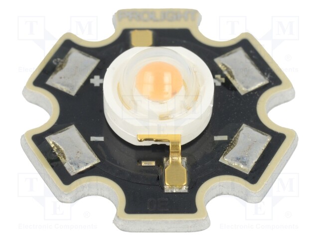 Power LED; STAR; yellow; Pmax: 1W; 579-581nm; 76.6÷87.4lm; 130°