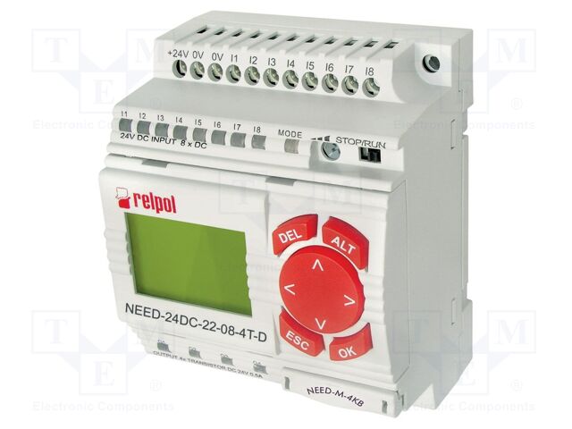 Programmable relay; 250VAC/10A; IN: 8; Analog in: 2; OUT: 4; NEED