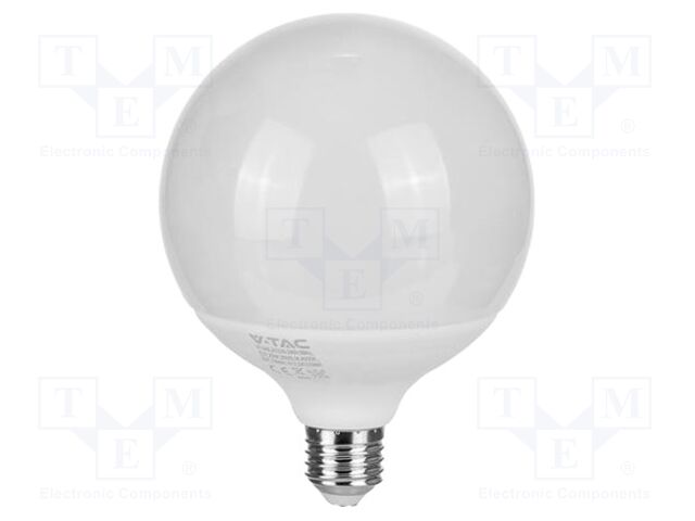 LED lamp; white warm; E27; 220÷240VAC; 2600lm; P: 22W; 200°; 3000K