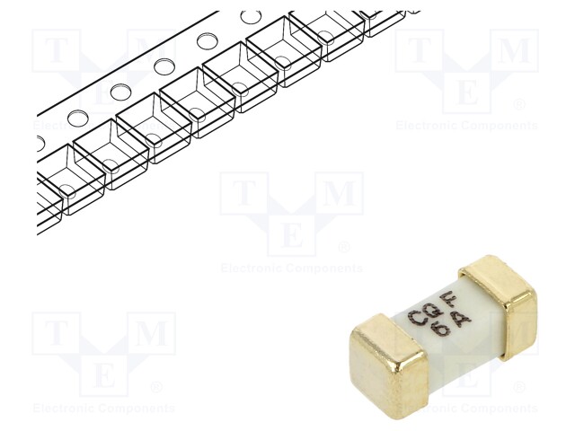 Fuse: fuse; 6A; 125VAC; 125VDC; SMD; ceramic; 6,1x2,6x2,6mm