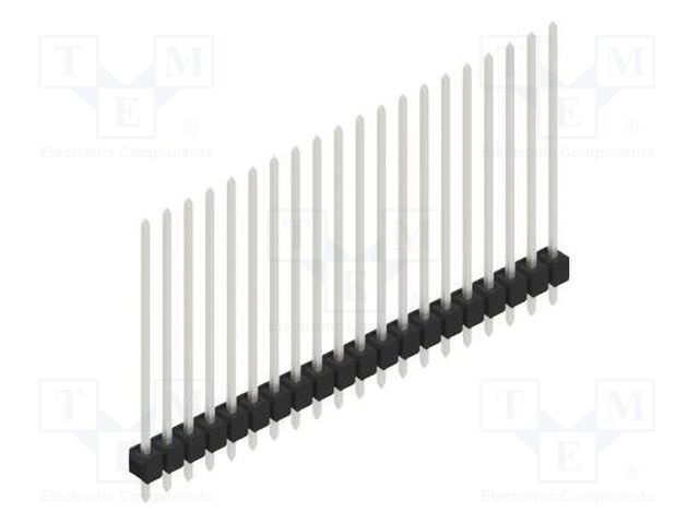 Connector: pin strips; pin header; male; PIN: 20; 2.54mm; THT; 1x20