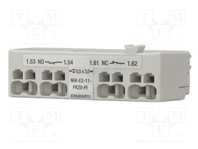 Auxiliary contacts; NC + NO; front; Leads: push-in terminals; PKZ